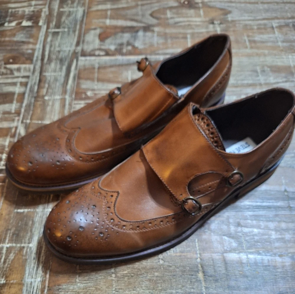 Steve Madden Men's Dress‎ Shoes Brown Color Size 9.5 Leather Upper